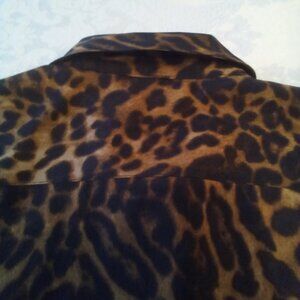 Lauren Ralph Lauren Animal Print Dramatic Women's Blouse Size Large